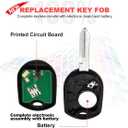 Remote Fobs Fits for Ford Explorer 2001-2015| Mustang 2005-2014| Expedition 2003-2017| Edge 2007-2015 Focus 2006-2011| Lincoln Mercury Sable 2000-2009 Mazda Keyless Entry CWTWB1U793 4D63 Chip 40/80bit (4Btn x2)