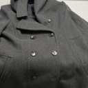 Nautica Women's Peacoat Wool Blend Double Breasted Winter Coat (Large, Charcoal)