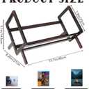 CD/DVD Storage Rack Wooden CD Holder Holds Up to 26 DVD Cases, Rustic Style Desktop Media Organizer Stand, Blu-ray CD Storage Shelf for Video Games, VHS Tapes and Desktop Organization