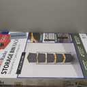 SONGMICS 50.2-Gallon (190 L) Laundry Basket with Wheels, Rolling Round Heavy-Duty Laundry Hamper Cart with Steel Frame and Removable Bag, 2 Locking Wheels, Ink Black and Metallic Silver URLS001B01