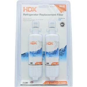 HDX FML-3 Replacement Water Filter / Purifier for LG Refrigerators (2 Pack)