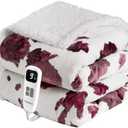 Heated Blanket Throw Blanket - Fast Heating Electric Blanket, Soft Flannel Heated Throw with 10 Time Settings,10 Heating Settings, Warm Gifts for Women & Mom & Grandma(50"x60" Brown Highland)