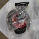 POWERTEC 8 Inch Caster Wheels Set of 4, Heavy Duty Swivel Plate Casters with Rubber Knobby Tread for Workbench, Dolly, Cart, Trolley, Wagon and Chicken Coop, Large Rubber Castor Wheels (17051-P4)