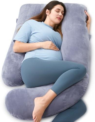 Amazon.com: Momcozy Pregnancy Pillows for Sleeping, U Shaped Full Body Maternity Pillow with Removable Cover - Support for Back, Legs, Belly, HIPS for Pregnant Women, 57 Inch Pregnancy Pillow for Women, Grey : Home & Kitchen