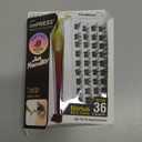 KISS imPRESS Falsies Self Adhesive Eyelashes, Press On Lashes, 12mm-14mm Glam Volume Lashes, Black, No Glue Needed, Invisible Band, 36 Lash Clusters & Non-Stick Applicator - Voluminous