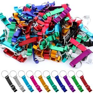 200 Pcs Colored Aluminum Bottle Opener Keychain Bulk, Claw Soda Beverage Beer Bottle Opener Unisex Metal Personalized Keychains Openers for Kitchen Restaurant Bar Wedding Home Party