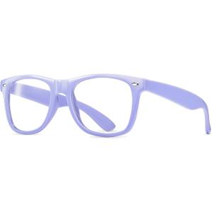 Clear Lens Non-Prescription Retro Nerd Glasses for Men Women - Cosplay Costume Fake Eyeglasses