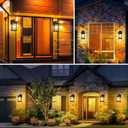 2 Packs Motion Sensor Outdoor Sconce - Advanced Dusk to Dawn Outdoor Lighting, Retro Motion Sensor Porch Light Fixtures, Black Waterproof Exterior Lantern Wall Mount for Garage, Outside, Anti-Rust