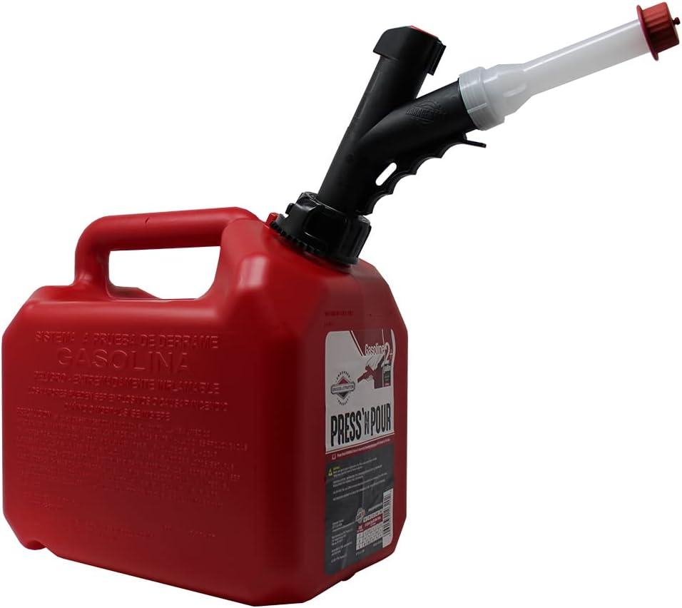 Garage Boss Press 'N Pour Gas Can | 2 gallon | Red | SKU: GB320
