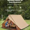 VEVOR Hot Tent, Camping Tipi Hot Tents with Stove Jack, Portable Winter Camping Tents with Snow Skirt, Easy Setup, Waterproof 4 Season Shelter Tents for Fishing Backpacking, 98.43"L x 78.74"W x 59.06"H