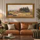 Framed Large Vintage Farmhouse Country Golf Course Canvas Wall Art 24×48 in