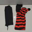 Vicenpal Halloween Costume Cosplay Women's Halloween Striped Socks and Long Gloves Halloween Fingerless Lace Arm Warmer