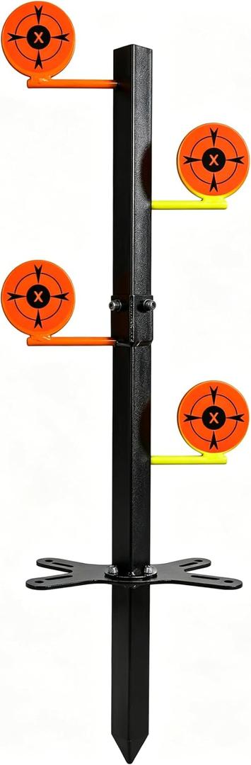 Dualing Tree for .22 Rimfire Shooting,Metal Dueling Tree kit with Ground Insertable Design,Steel Plinking Target Suitable for .22 Rifles and Handguns Shooting Practice,Great for Backyard/Game/Outdoor
