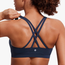 Sports Bras for Women,Padded Sports Bra Tank Top Sexy Crisscross Back High Impact Longline Workout Yoga Bra Size M