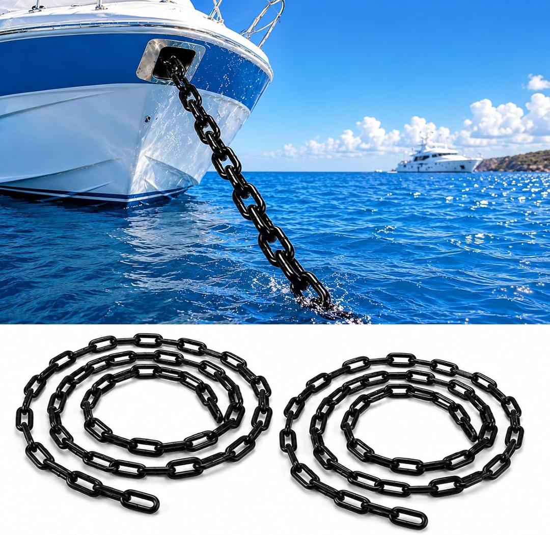 Hicarer 2 Pcs PVC Coated Boat Anchor Chain
