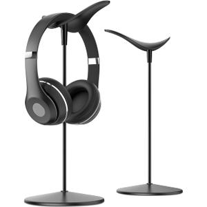 Lamicall Headphone Stand, Desktop Headset Holder - Desk Earphone Stand, for All Headsets Such as Airpods Max, HyperX Gaming Headphones, Beats, Senn heiser Music Headphones Gifts (Black)