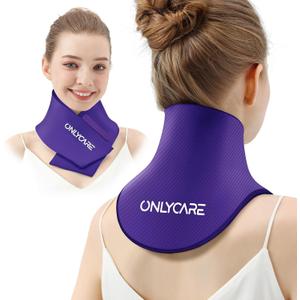 ONLYCARE Neck Ice Pack Wrap Gel - Upgraded Shoulder Ice Packs for Injuries Reusable, Hot and Cold Compress Ice Packs for Neck, Relief of Pain, Swelling, Sprains, Office Pressure