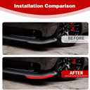 for Challenger Front Bumper Lip Splitter Protector Cover Trim for 2015-2023 Dodge Challenger Hellcat Red Exterior Accessories 2pcs