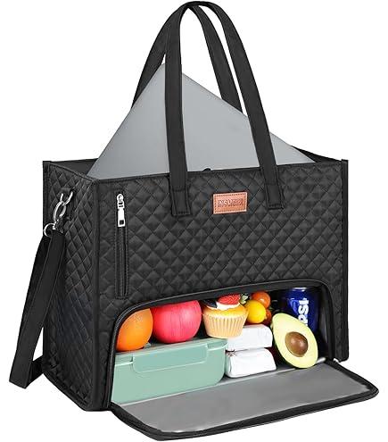 INSMEER Lunch Tote Bag for Women, Work Tote Bag with Lunch Compartment & 15.6 Inch Laptop Bag, 22L Insulated Lunch Box with Leakproof for Office, Business, Travel, Nurse