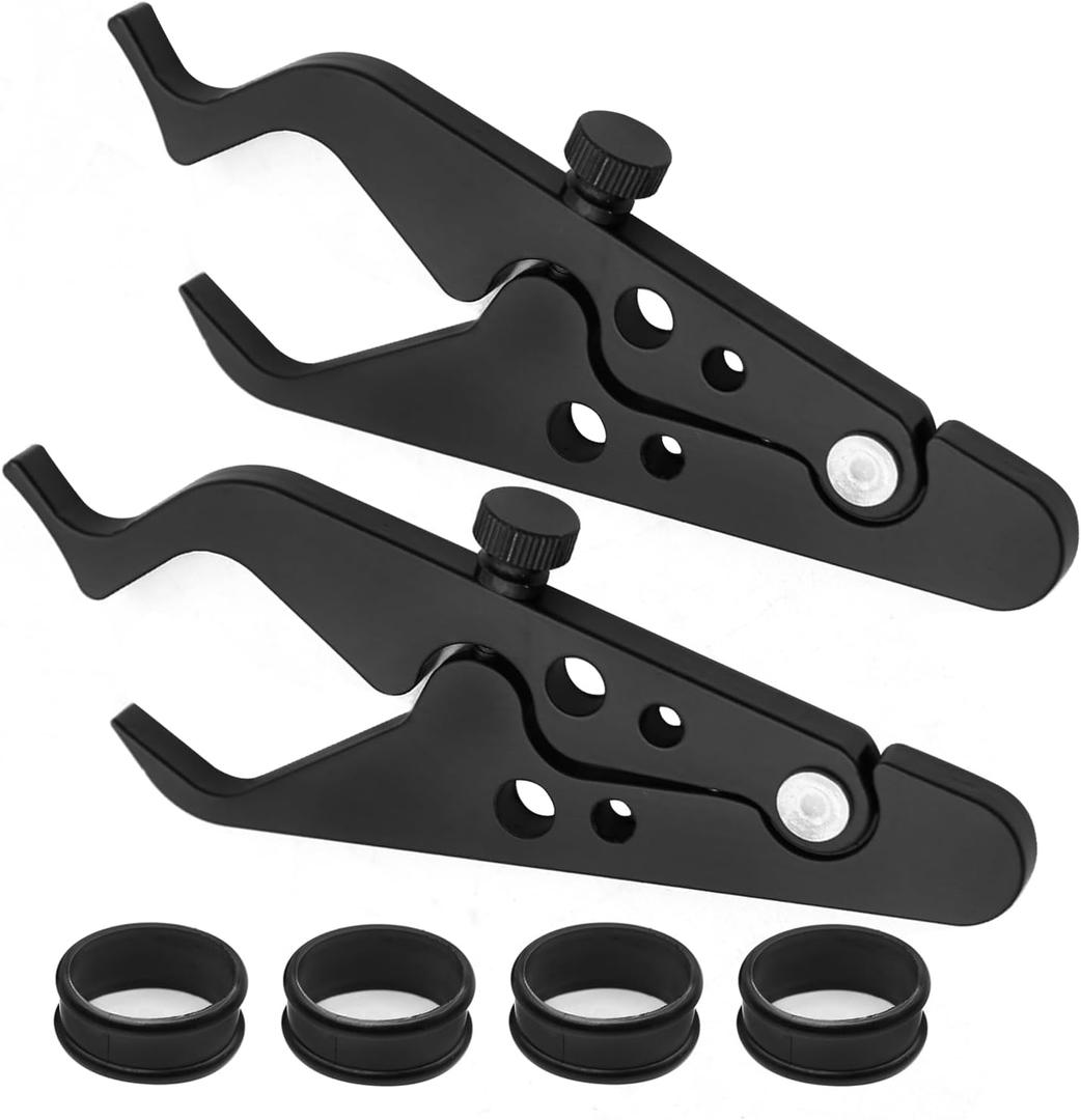 2 Pcs Motorcycle Throttle Lock, Motorcycle Cruise Control, Universal Aluminum Throttle Assist Wrist, Hand Grip Lock Clamps with Silicone Ring Protect Throttle Control System