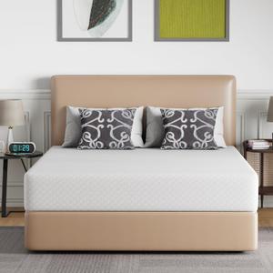 FDW | 10 Inch Queen Mattress | Medium Firm | Gel Memory Foam Mattress | White | Bed in a Box, CertiPUR-US Certified | Pressure Relief, Cooling Ventilated Foam | Washable Removable Cover