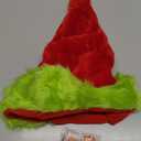 HAOSJINY Light up Santa Hat, Led Christmas Hat With 20 Diy Holiday Stickers, Santa Hats Adult With Colorful Led Strip Light, For Xmas New Year Christmas Party（Upgraded Green Adult）