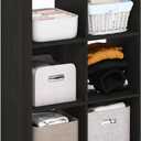 Furinno PELLI Closet Organizers and Storage, 6-Cube Closet Organizer, Open Shelf Closet Storage, for Wardrobe, Bedroom, Living Room, Espresso