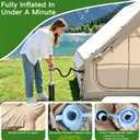 Inflatable Tent, 2-6 Person Glamping Camping Tent, 300D Oxford Waterproof UV Protection Windproof 60s Setup, Large Outdoor Sun Shelter with Air Pump & Storage Bag for Picnicking, Beach, Park, Festival