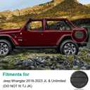 Fuel Filler Door Locking Gas Tank Cap Cover Compatible with 2018 2019 2020 2021 2022 2023 Jeep Wrangler JL & Unlimited Fuel Filler Door Cover