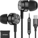 USB C Headphone for Samsung S25 S24 S23 Ultra FE S22 A16 A55 A54 Wired Earbuds Magnetic in-Ear Type C Earphone with Microphone Volume Control Stereo Noise Canceling for iPhone16 15 Pro Max Pixel 9 8a