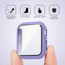 2 x 3-in-1 Compatible for Apple Watch Band 40mm 41mm 44mm 45mm and Case with Screen Protector, Sport Silicone Bands and Protective Cover with 9H Tempered Glass for iWatch Series SE 9 8 7 6 5 4