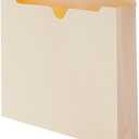 Amazon Basics File Folders Jacket, Reinforced Straight-Cut Tab, 2 Inch Expansion, 1-Pack, Letter Size, Manila