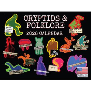 Folklore And Cryptid Calendar 2026 Monthly Wall Calender 12 Month | American Made In The USA