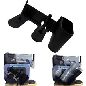 3-in-1 Side-Mounted Cup Organizer for Ninja Slushie Machine FS299/FS300/FS301,Side-Mounted Holder for Cups, Lids & Straws,Storage Accessories for Ninja Slushie Machine (Black)