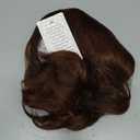 Wig with Bangs for Women | 16 Inch Layered Body Wave Synthetic Wig | Heat Resistant Yaki Fiber Natural Looking Shoulder Length Wigs | Synthetic Wig for Daily Wear - Auburn Mix Dark Brown
