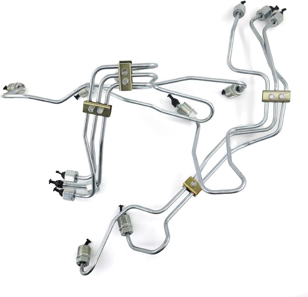 Fuel Injector Lines Kit Compatible with 1998.52002 24V 5.9L Cummins Engines w/ VP44 Pump 3943765 3943773 3943767 3943771 3943775 3943769