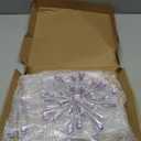 Hicarer 4 Pcs Starburst Wall Decor Bling Wall Art Crystal Teardrop 3D Hanging Rhinestone Radial Metal Artwork Modern Accent Sculptures Decorations for Living Room Home Office Bedroom(Purple)