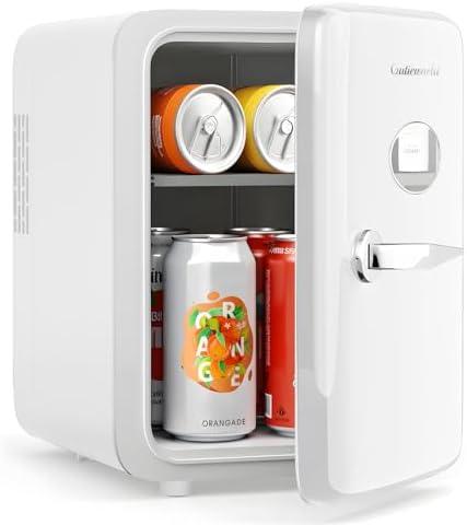 CUTIEWORLD Skincare Fridge - 4L Makeup Fridge for Refrigerating Makeup, Skincare and Food, Mini Fridge for Bedroom, Office and Car, Cooler and Warmer, Beverage Cooler, Pearly white