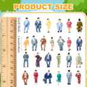 Namalu 50 Pcs 1: 87 0.79" Sitting Pose Scale Mini People Figurines Set Tiny People Colorful Model Miniature Trains Architectural Painted Figures Model Tiny Plastic Figurines for Miniature Scenes