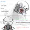 Reusable Half Face Cover - Respirator Mask with Filters for Painting, Dust, Welding, Resin, Fume and Organic Vapor Gas