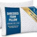 Meoflaw Adjustable Memory Foam Pillows: 2 Pack Queen Size Shredded Foam Bed Pillow for Sleeping with Removable & Washable Pillowcase for All Sleep Positions