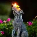 Goodeco Dog Statue with Solar Butterfly - Ideal Gifts for Dad, Mom or Birthdays, Beautifully Crafted Outdoor Decorations to Wow Your Guests