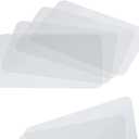 CraftyCrocodile Clear Plastic Placemats Set of 4 - Vinyl Table Protector for Dining, Kitchen, Office, Painting Table, Shelves - Heat Resistant, Crystal Clear, Wipeable Place Mats - 17.5x12