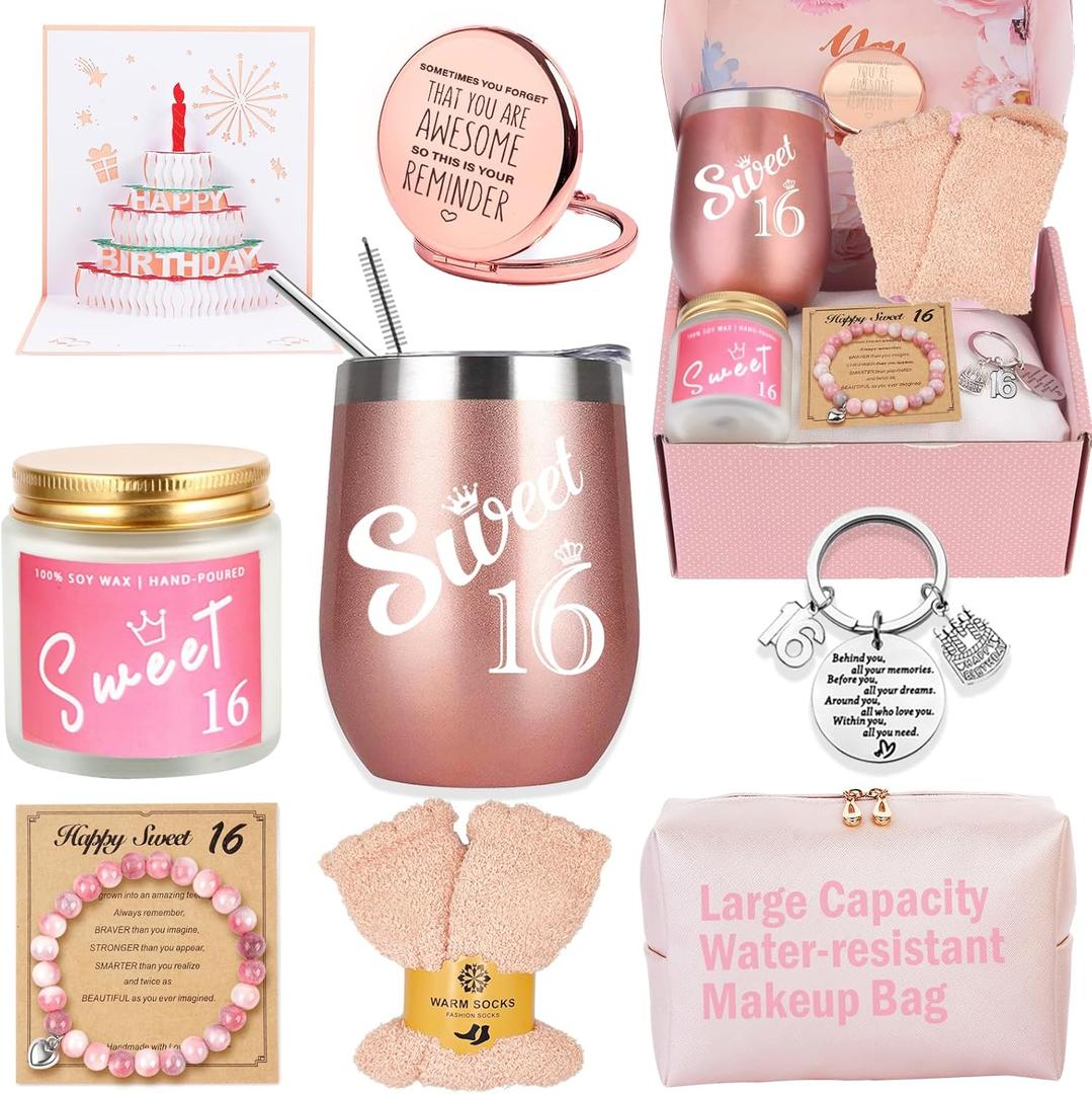 Sweet 16 Birthday Gifts For Girls, Happy 16th Birthday Gifts for GirlsGifts for 16 Year Old Girl Best Friends Female Daughter Sister Her Girlfriend Coworker Birthday Unique