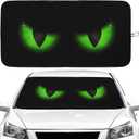 Green Eyes Car Windshield Sun Shade Foldable Sunshade Front Window Cover Sun Visor Protector Accessories (59x27.5 inches)