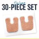 Mars Wellness U-Shaped Callus Pads for Feet, 1/4" Thick, Flesh Colored, Pack of 30 with Adhesive Backing - Callus Remover for Feet, Callus Cushions