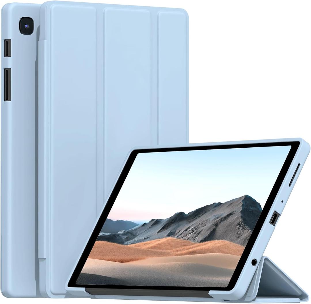 Case for Samsung Galaxy Tab A7 Lite 8.7 Inch 2021 (Model: SM-T220/T225/T227), Slim Lightweight Trifold Stand Cover with Soft TPU Back Shell, Blue