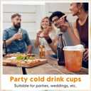 Baderke 50 Pcs Round Bottom Plastic Cups with Sip Lids Clear Disposable Iced Coffee Cups for Smoothie Cold Beverage Coffee Shops and Party Catering(12 oz,Clear)