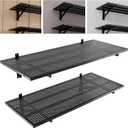 Garage Wall Shelving 2-Pack, 1.64x4ft Wall Mounted Shelves, Black