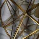 DANSEER Moravian Star Light Modern Brass Pendant Light 15 Inches with Clear Glass Shade